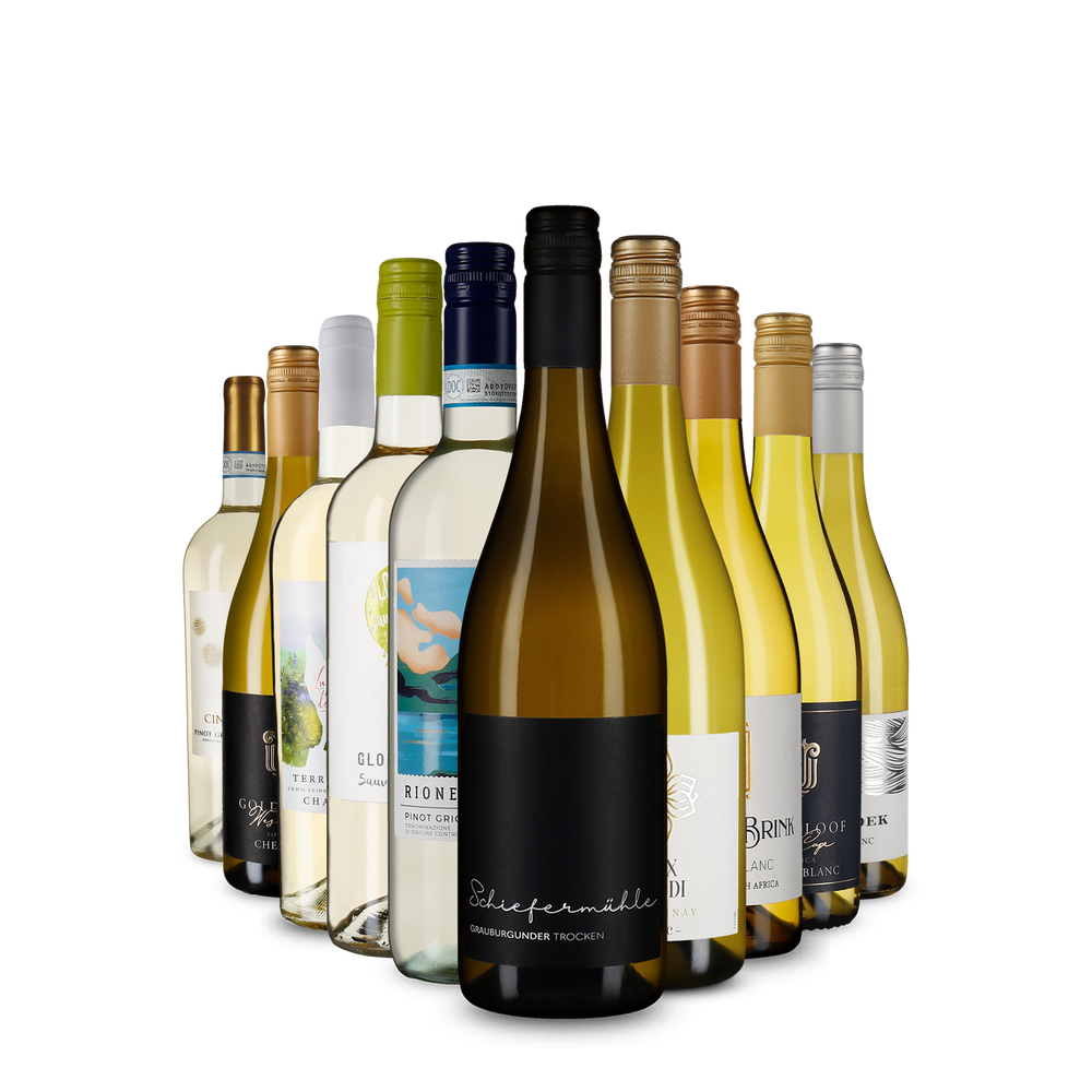 10x1 Weißwein pur: Top-Auswahl im Kennenlernpaket